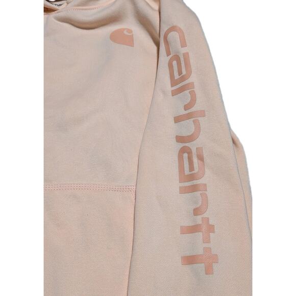 Carhartt Women's Salmon Relaxed Fit Logo Graphic Sweatshirt M EUC - Picture 3 of 6